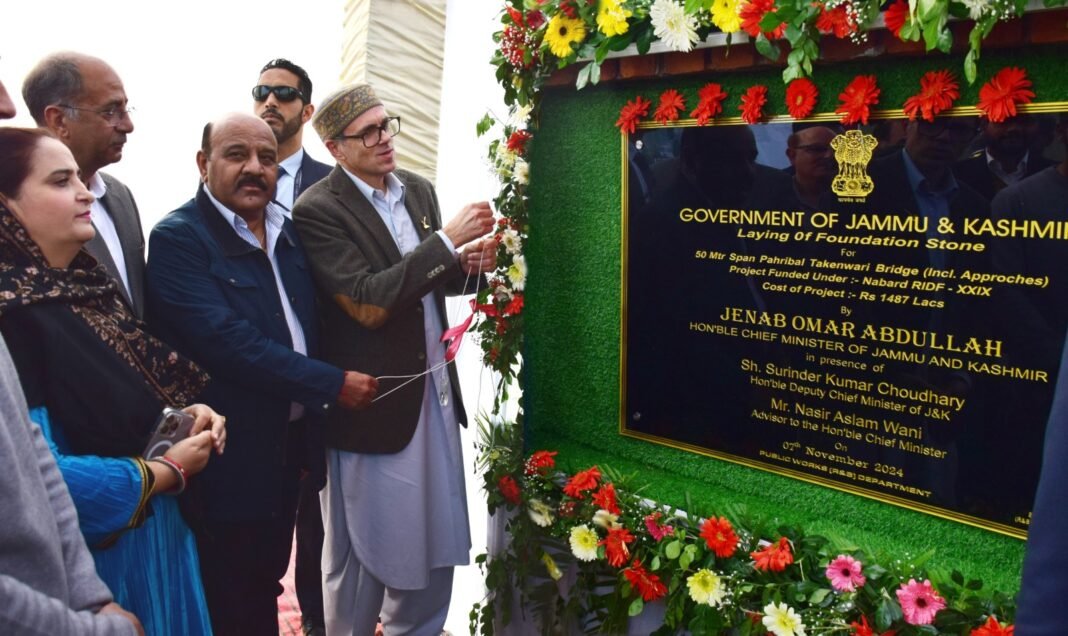 Not empty-handed’: CM Omar Abdullah vows development for Ganderbal, launches Paribal-Takanwari Bridge Project